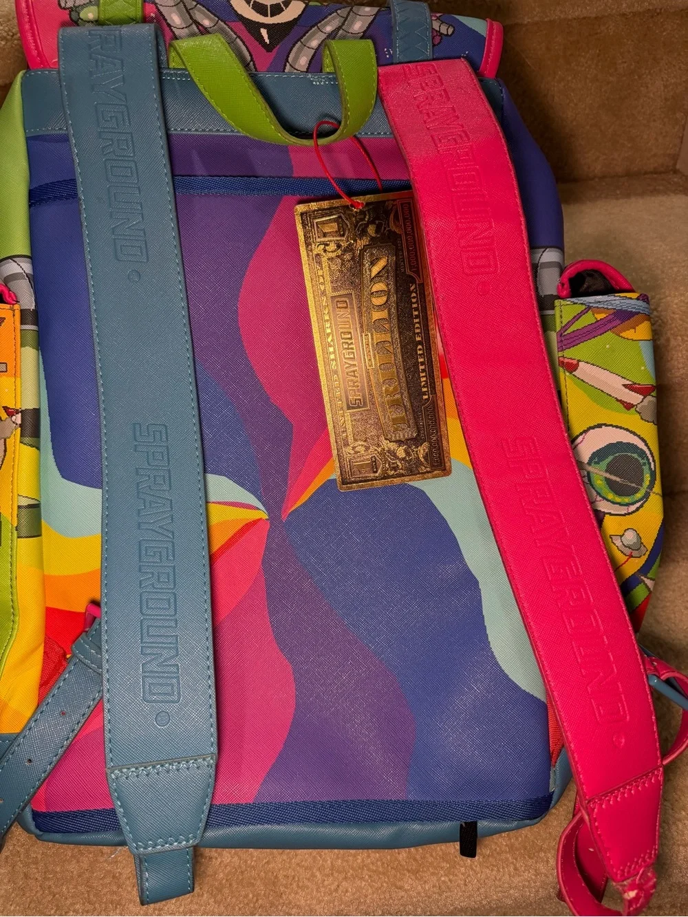 Limited Edition Sprayground Chaotic Universe Monte Carlo Bag-Multicolor Backpack